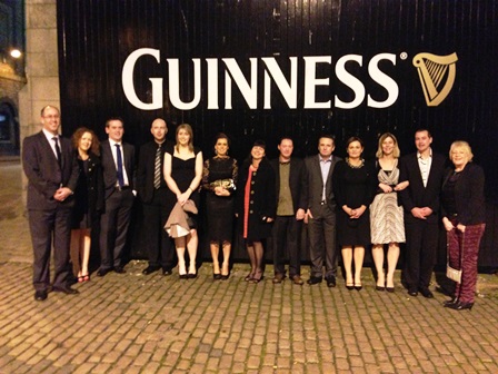 Learning Pool team outside the Dublin Guinness Storehouse ahead of the Awards 
